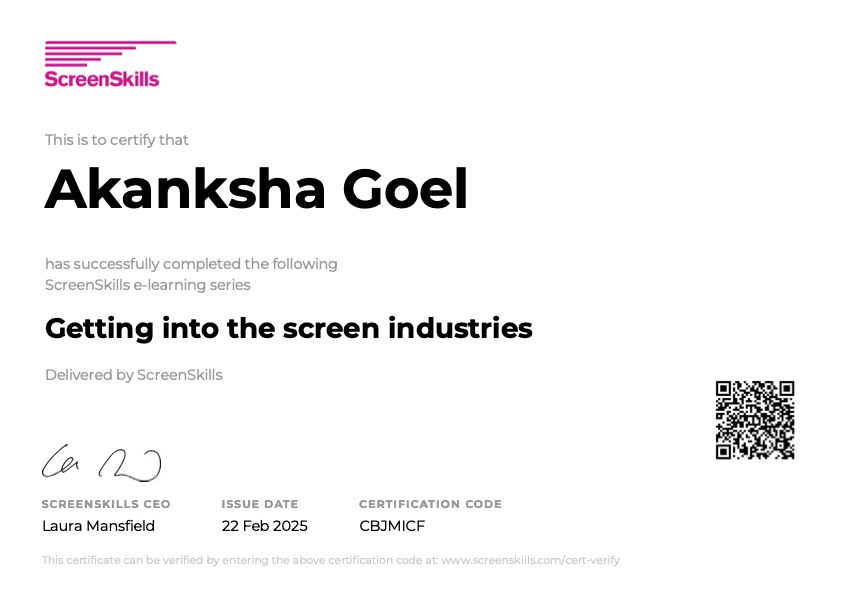 screenskills-cert-getting-into-the-screen-industries-akanksha-goel