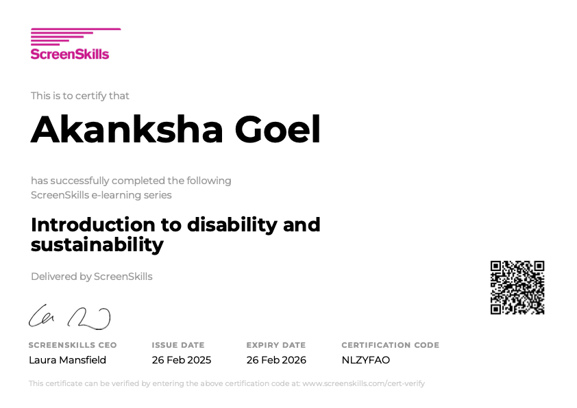 screenskills-cert-introduction-to-disability-and-sustainability-akanksha-goel