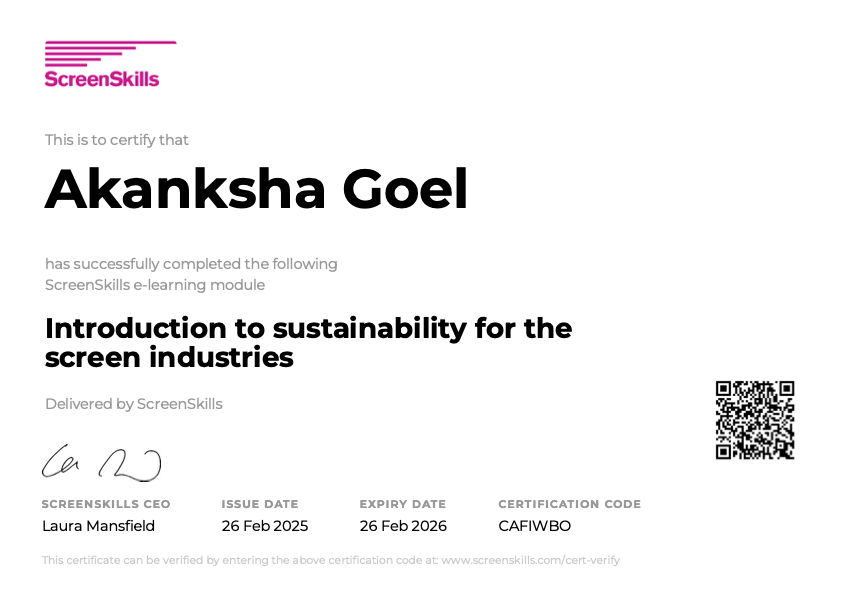screenskills-cert-introduction-to-sustainability-for-the-screen-industries-akanksha-goel
